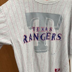Texas Rangers Adults Gray Striped Shirt